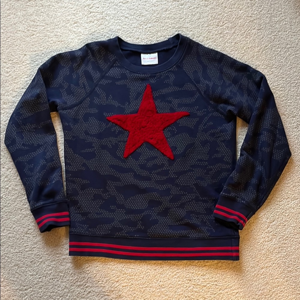 Hanna Andersson Navy Star Camo Sweatshirt